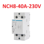 Contactor Modular Doble 1NA + 1NC, con Bobina a 230V/40A, NCH8-40A-230V