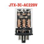 Rele de 11 Pines con 3NA/3NC, Voltaje de bobina 220VAC, JTX-3C-AC220V