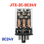 Rele de 8 Pines con 2NA/2NC, Voltaje de bobina 24V, JTX-2C-DC24V
