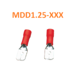 Terminales Aislados  de Desconexion Tipo Macho, MDD1.25-XXX