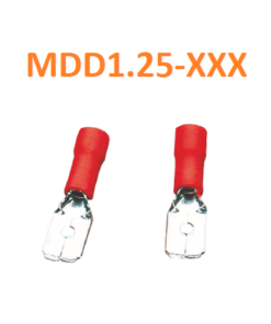 Terminales Aislados  de Desconexion Tipo Macho, MDD1.25-XXX