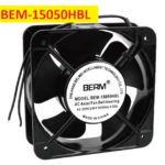 Ventilador Industrial BEM-15050HBL, Voltaje 220VAC/240VAC, Corriente 0.22A, Tamaño 150*150*50 mm