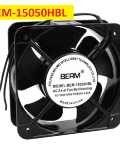Ventilador Industrial BEM-15050HBL, Voltaje 220VAC/240VAC, Corriente 0.22A, Tamaño 150*150*50 mm