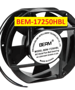 Ventilador Industrial BEM-17250HBL, Voltaje 220VAC/240VAC, Corriente 0.22A, Tamaño 172*150*50 mm