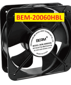 Ventilador Industrial BEM-20060HBL, Voltaje 220VAC/240VAC, Corriente 0.45A, Tamaño 200*200*60 mm