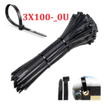 Precinto de Plastico Negro de 20 y 30 unidades TOSUN (2.3 x 100mm), 3X100-_0U