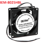 Ventilador Industrial BEM-8025HBL, Voltaje 220-240VAC/0.1A, Tamaño 80*80*25 mm