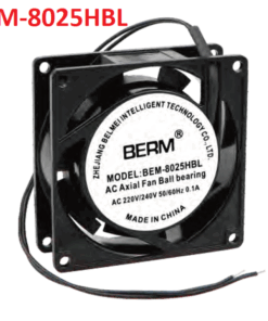 Ventilador Industrial BEM-8025HBL, Voltaje 220-240VAC/0.1A, Tamaño 80*80*25 mm