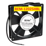 Ventilador Industrial BEM-12025HBL, Voltaje 220VAC/240VAC, Corriente 0.1A, Tamaño 120*120*25 m