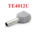 Terminal Punta Tubular Pin Preaislado Gris 2x4mm², TE4012U
