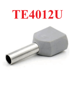 Terminal Punta Tubular Pin Preaislado Gris 2x4mm², TE4012U