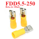 Terminal Hembra Preaislado de 100 uds. Amarillo 4~6mm², FDD5.5-250