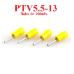 Terminal Punta Solida Preaislado de 100uds. Amarillo 4~6mm², PTV5.5-13 TOSUN