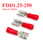 Terminal Hembra Preaislado de 100 uds. Rojo 0.5~1.5mm², FDD1.25-250