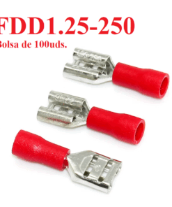 Terminal Hembra Preaislado de 100 uds. Rojo 0.5~1.5mm², FDD1.25-250