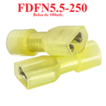 Terminal Hembra Total Aislado de 100 uds. Amarillo 4~6mm², FDFN5.5-250