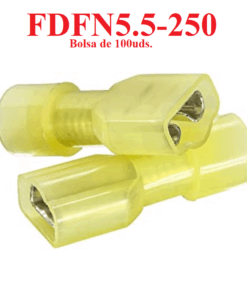Terminal Hembra Total Aislado de 100 uds. Amarillo 4~6mm², FDFN5.5-250