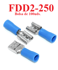 Terminal Hembra Preaislado de 100 uds. Azul 1.5~2.5mm², FDD2-250