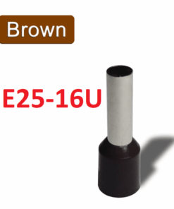 Terminal Punta Tubular Pin Preaislado Cafe 25mm², E25-16U