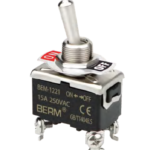 Interruptor de Palanca Metalico con Doble Polo Simple Tiro, BEM-1221
