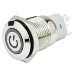 Interruptor de Boton con Auto Enclave tipo Luminoso 16mm, 1NA~1NC, BEM-16-11DS-_-ON/OFF