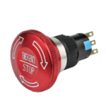 Boton de Parada de Emergencia de Cabeza Grande Metalico 16mm, 1NA~1NC, BEM-16-11ZSDT