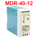 Fuente de Alimentacion Conmutada Tipo Riel con Entrada AC220V, Salida 12VDC, 0.33A, MDR-40-12