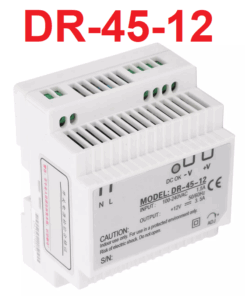 Fuente de Alimentacion Conmutada Tipo Riel con Entrada AC220V, Salida 12VDC, 3.5A, DR-45-12