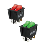 Interruptor de tipo Barco o Basculante Doble AC220V, KCD3-_-D