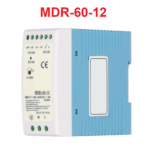 Fuente de Alimentacion Conmutada Tipo Riel con Entrada AC220V, Salida 12VDC, 5A, MDR-60-12
