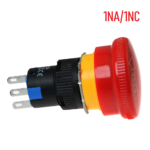 Boton de Parada de Emergencia de Cabeza Grande 16mm, 1NA~1NC, BEM-LA16-11ZS-DT-RED