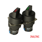 Interruptor Tipo Selector de Perilla 16mm, 2NA~2NC y 3 Posiciones Fijas, BEM-LA16-22X3D-Y-
