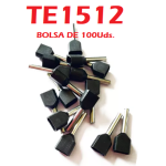 Terminal Punta Tubular Pin Preaislado Negro de 2X1.5MM2, TE1512