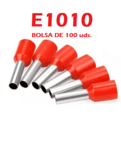 Terminal Punta Tubular Pin Preaislado Rojo de 1MM2, E1010
