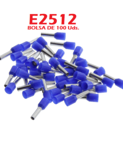 Terminal Punta Tubular Pin Preaislado Azul de 2.5MM2, E2512