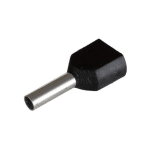 Terminal Punta Tubular Pin Preaislado Negro de 2X1.5MM2, TE1512U
