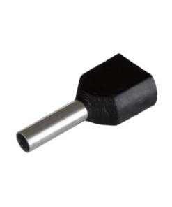Terminal Punta Tubular Pin Preaislado Negro de 2X1.5MM2, TE1512U