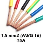 Cable Flexible de Cobre Aislado 1.5mm2 (AWG 16),  SILF1.5_