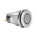 Interruptor de Boton Metalico de 22mm con Logo Iluminado, BEM-22-11DS-AS-_