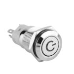 Boton Pulsador Metalico de 16mm con Logo Iluminado, BEM-16-11D-S-_