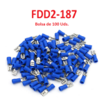 Terminales Aislados  de Desconexion Tipo Hembra, FDD2-187