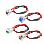 Lampara Indicadora Led Metálica de 12mm 220VAC IP67