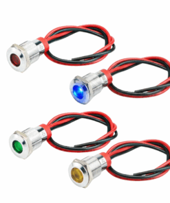 Lampara Indicadora Led Metálica de 12mm 220VAC IP67