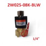 1/4" Electrovalvula Para Gas, Agua, Aceite y Aire Normalmente Abierto (NO), 2W025-08K-BLW