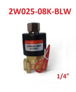 1/4" Electrovalvula Para Gas, Agua, Aceite y Aire Normalmente Abierto (NO), 2W025-08K-BLW