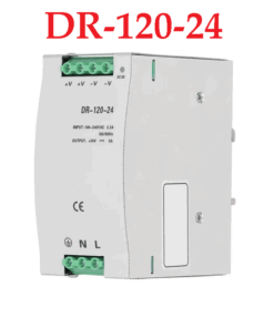 Fuente de Alimentacion Conmutada Tipo Riel con Entrada AC220V, Salida 24VDC, 5A, DR-120-24