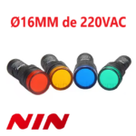 Lampara Piloto Ø16MM de 220VAC