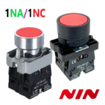 Boton Pulsador 1NC/1NA Color Rojo