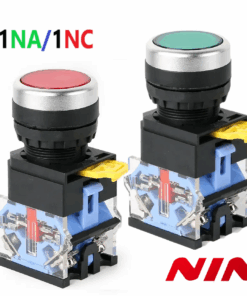 Boton Pulsador Plano con Retorno por Resorte 1NA/1NC