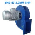 Ventilador Centrifugo de Alta Temperatura 2.2kW(3HP), YN5-47-2.2kW-3HP